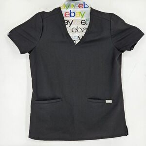 Figs Scrub Top Womens Small Casma Three Pocket Technical‎ Uniforms Black